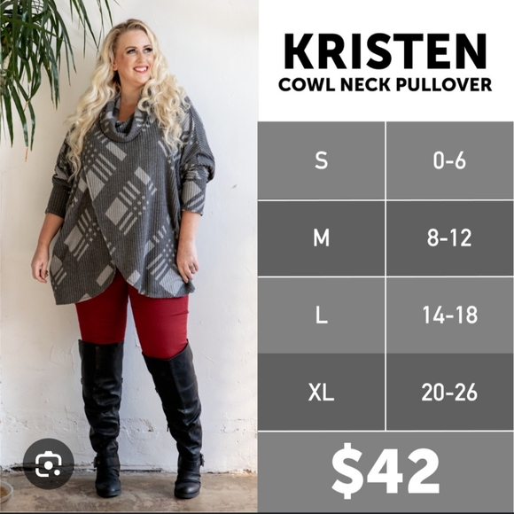 LuLaRoe Kristen Cowel Neck Sweater - Picture 5 of 5